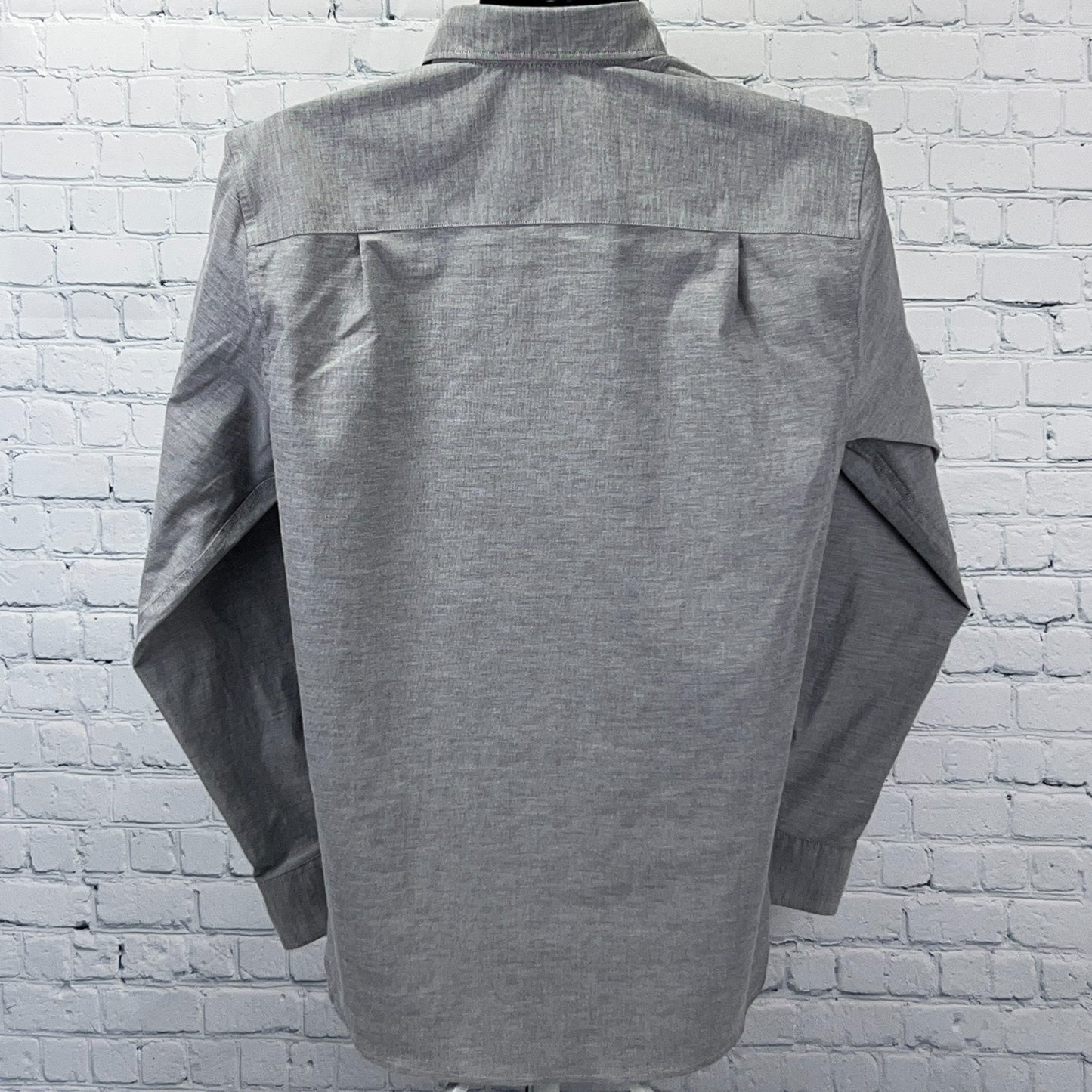 Las Vegas Raiders Button Front Shirt Gray NFL Long Sleeve Cutter & Buck M Medium