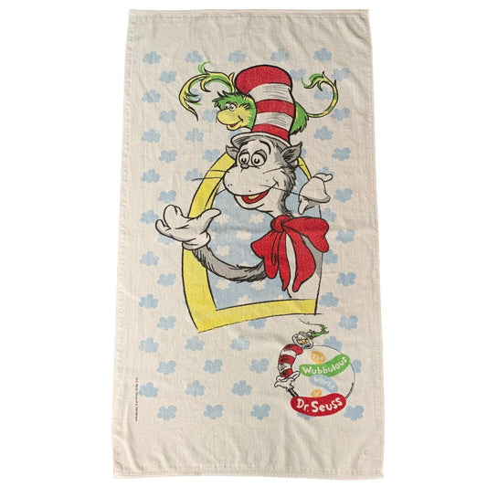 The Wubbulous World Of Dr Seuss Vintage 90s Beach Towel Cat In The Hat USA 1997