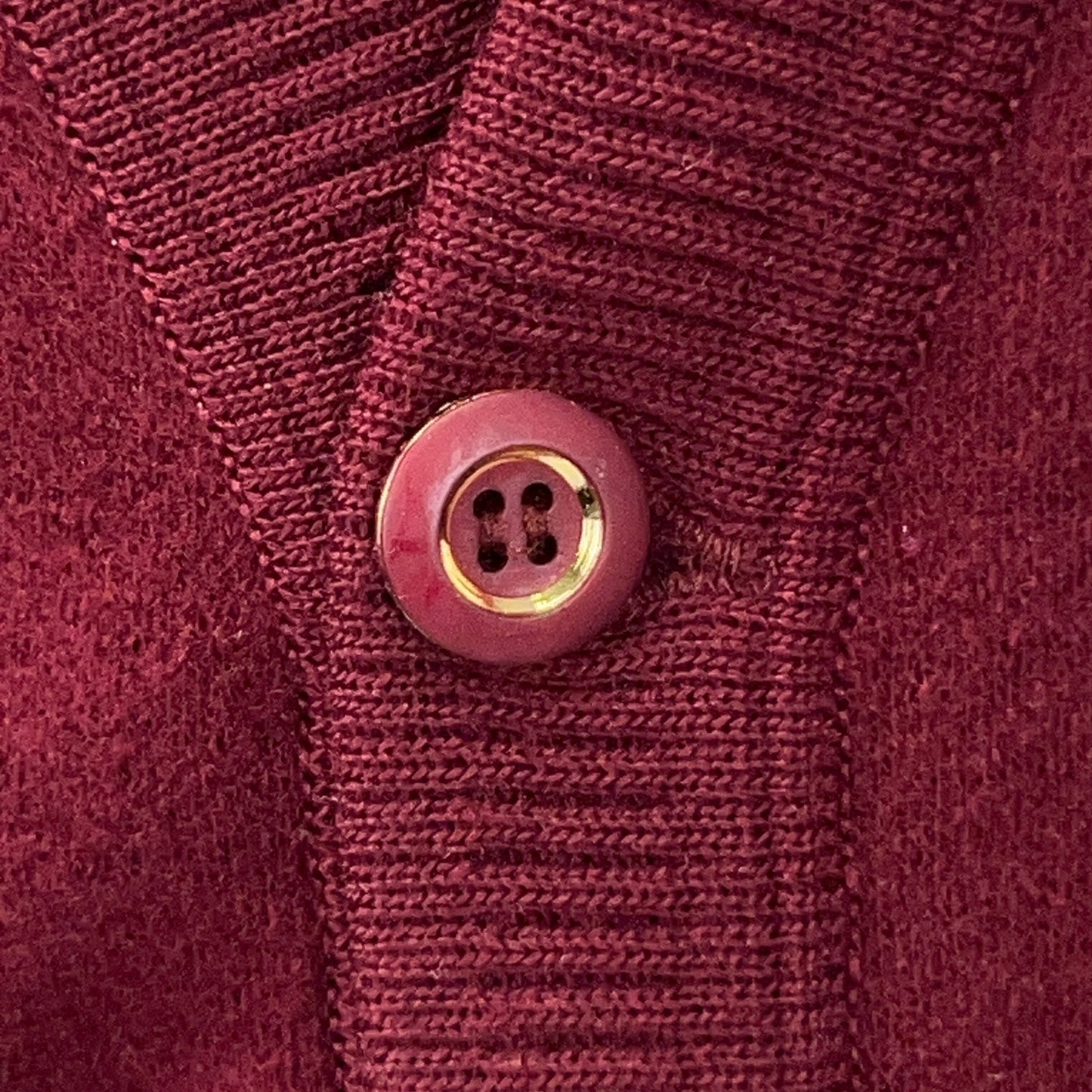 Vintage 90s All New Wool Logo Cardigan Sweater Red Long Sleeve Mens M Medium