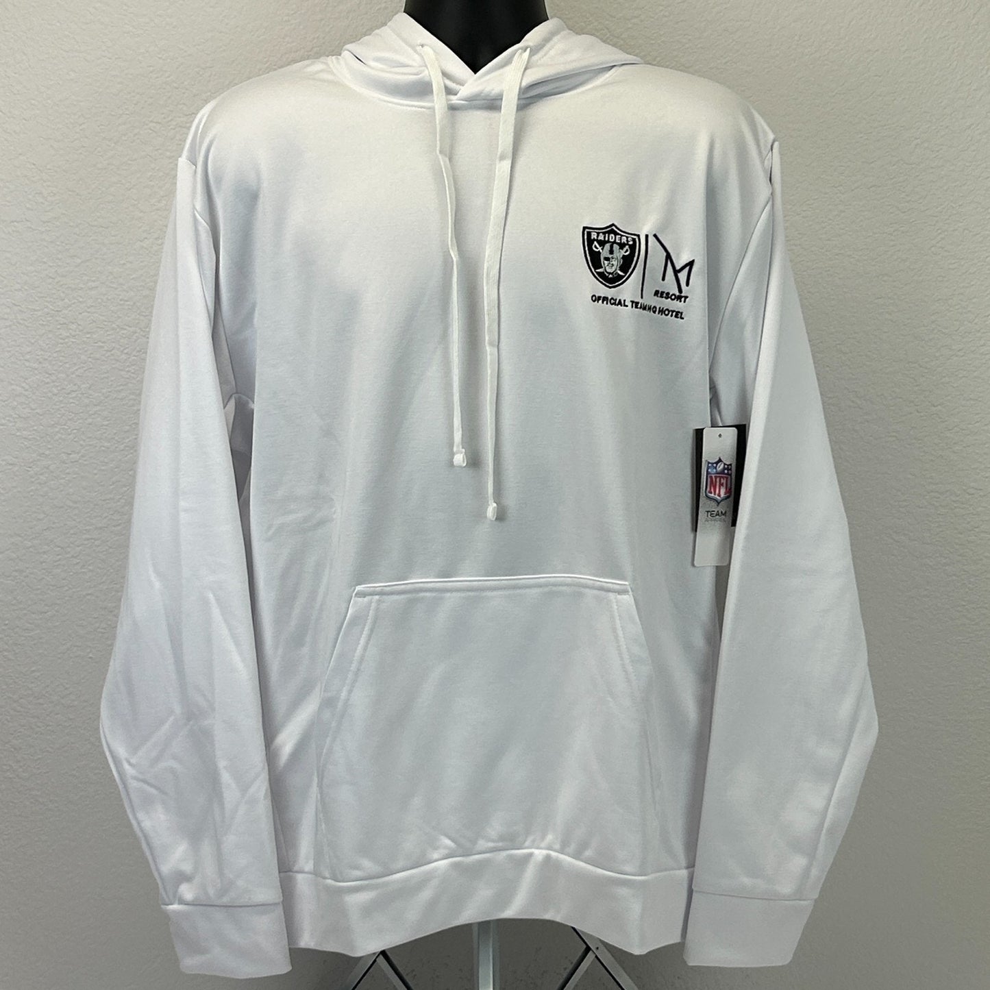 Las Vegas Raiders M Resort Hoodie Hooded Sweatshirt HQ Hotel White XL X-Large