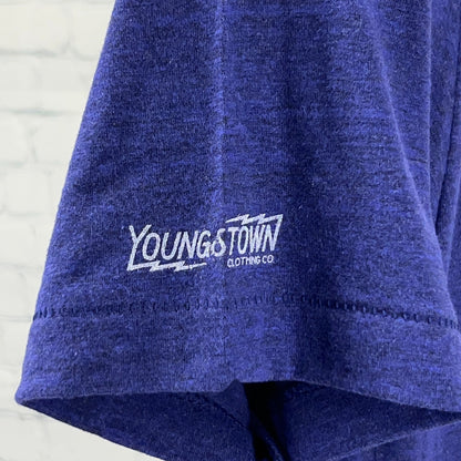 Youngstown Yohio Ohio T Shirt S Small Heather Navy Blue Single Stitch USA Made