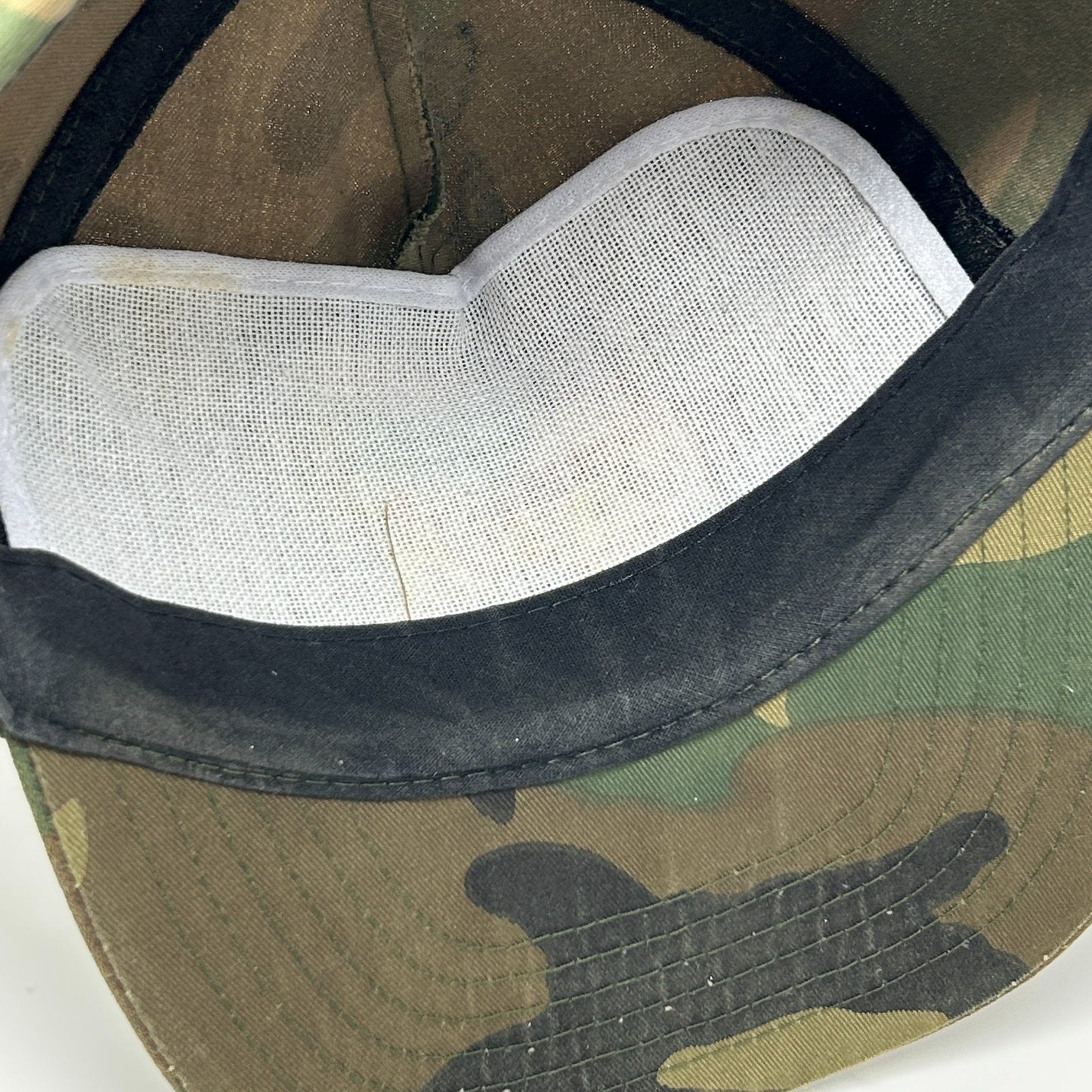 Vintage 80s Quaker State 4x4 Truck Hat Baseball Cap Green Camouflage Snapback