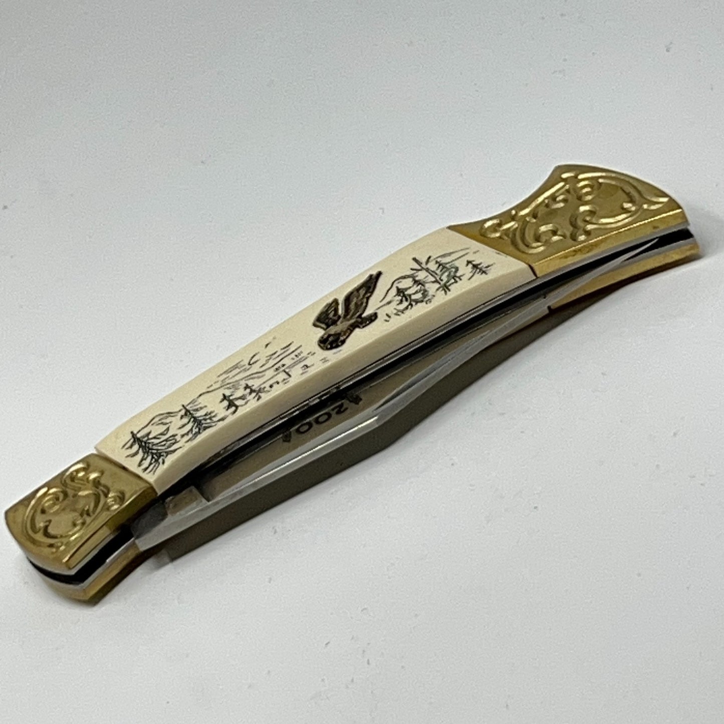 Vintage Bald Eagle Pocket Folding Knife American International Mint Japan