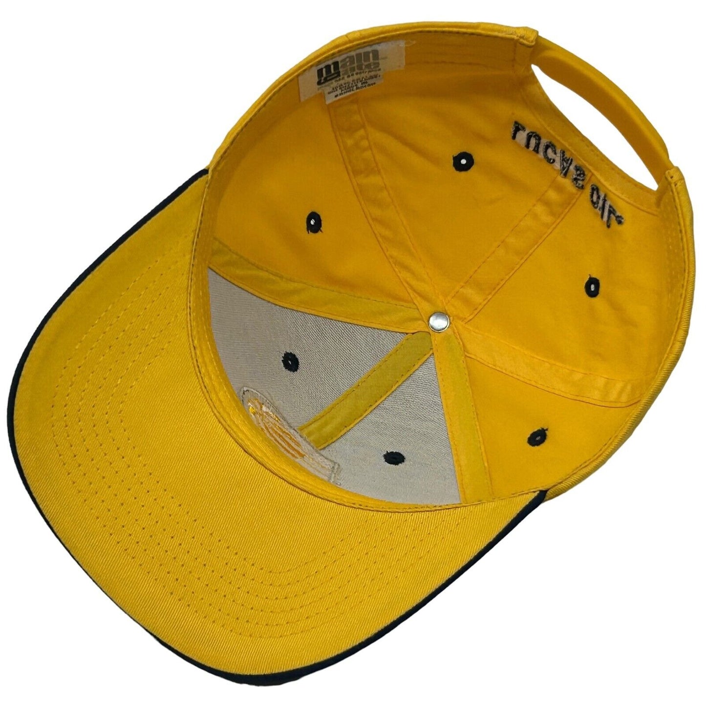 Gorra de béisbol Lucas Oil de los Indiana Pacers, color amarillo y azul, con correa trasera de baloncesto de la NBA