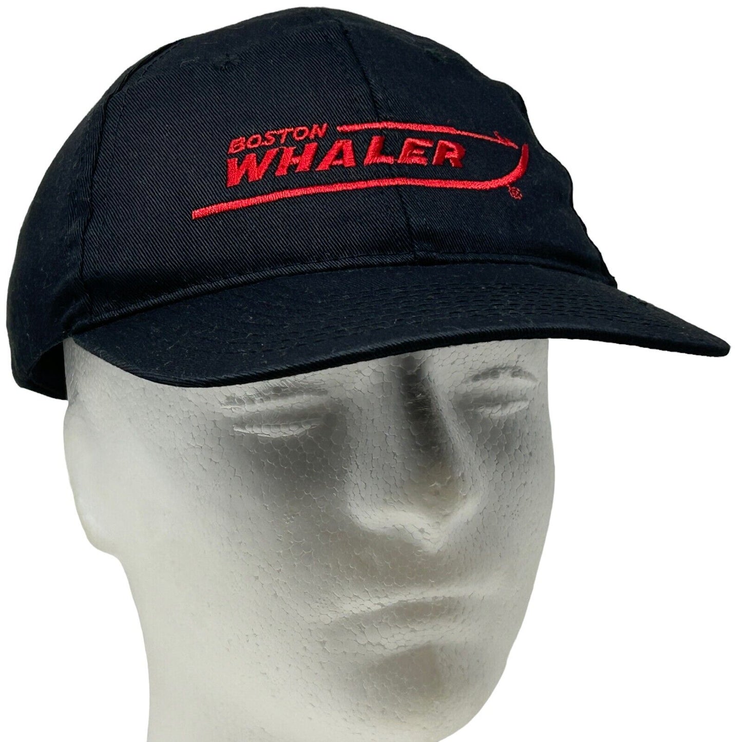 Boston Whaler Strapback Hat Black Marine Boating Fishing Unisex Baseball Cap