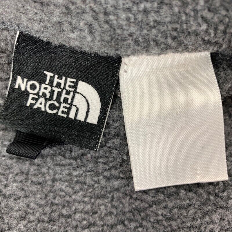 The North Face Fleece Jacket Medium Full Zipper Pockets Drawstring Mens Gray