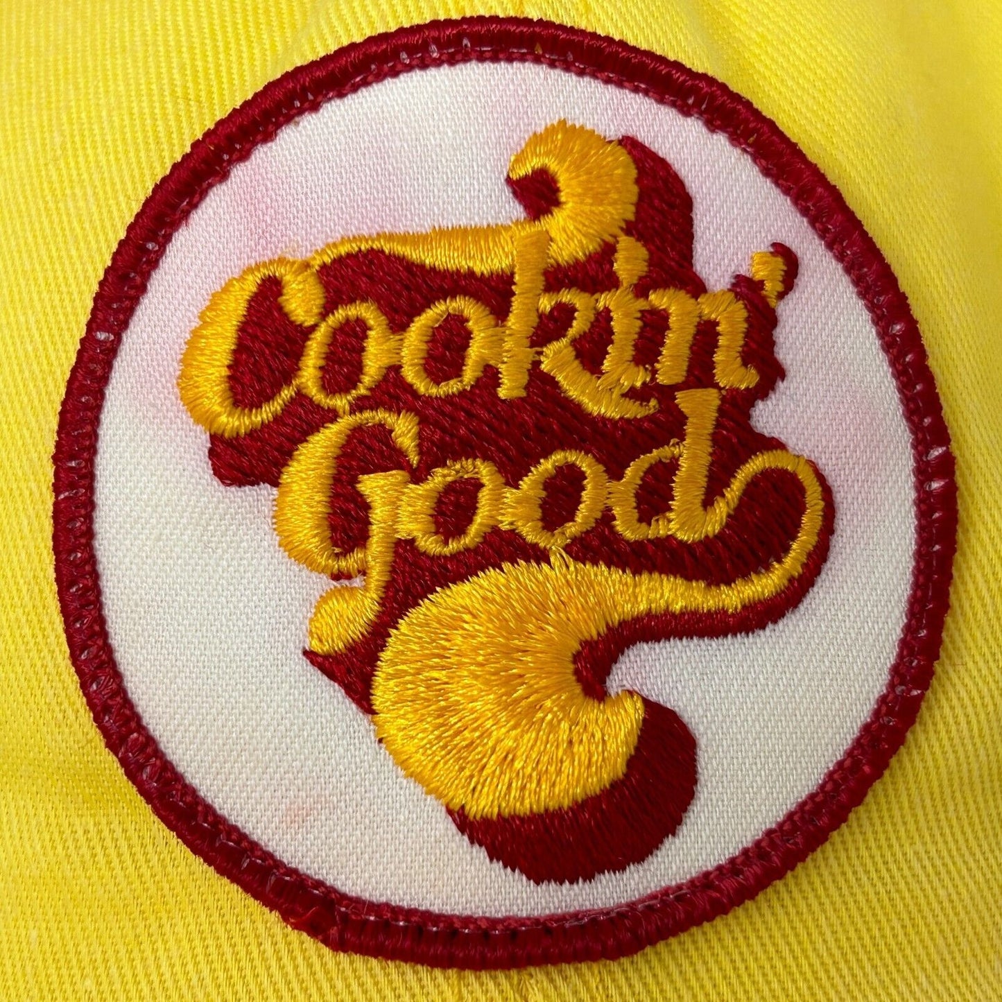 Vintage Cookin Good Trucker Hat Baseball Cap Chicken K-Brand K-Products Yellow