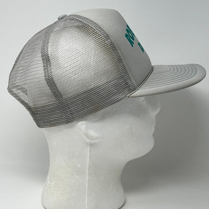 Vintage Robertson Drago Funeral Home Trucker Hat Gray Rope Snapback Baseball Cap