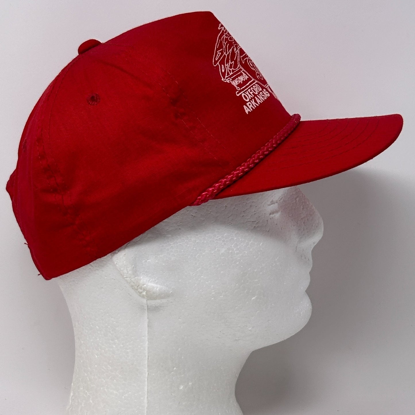 Vintage 80s Townsend Supply Inc Hat Baseball Cap Oxford Arkansas Snapback Red