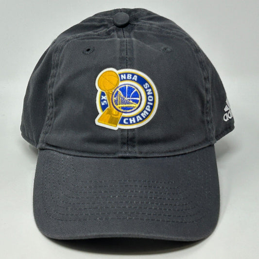 Golden State Warriors 2017 Champions Dad Hat Baseball Cap Adidas Strapback Gray - Neon Vintage