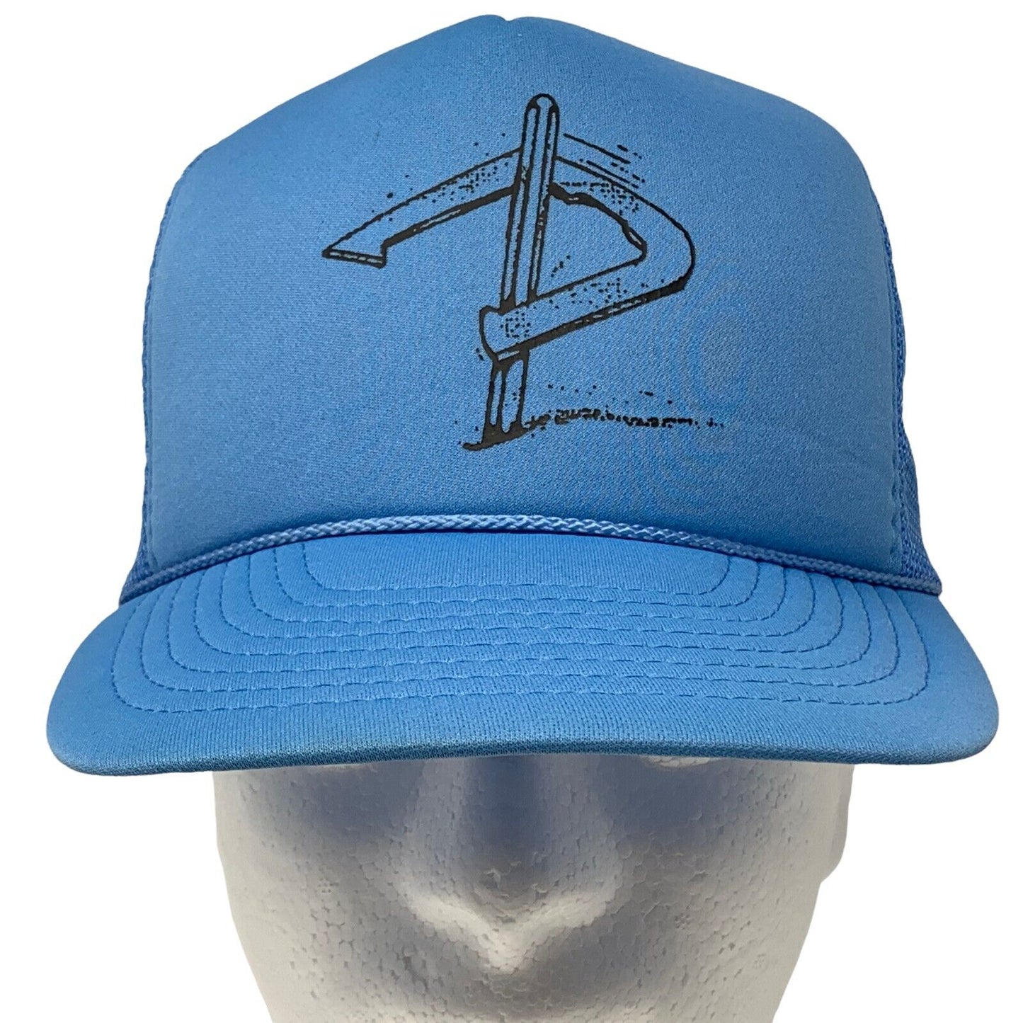 Gorra de béisbol con diseño de herraduras Ringer, estilo vintage, de malla, estilo años 80, color azul