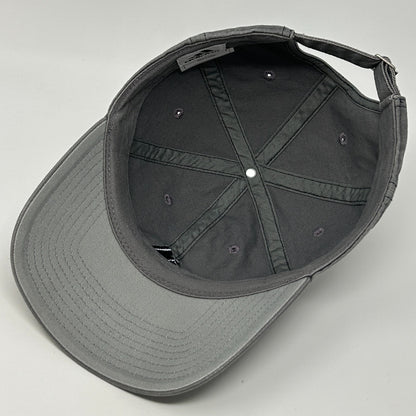 Adidas Dad Hat Baseball Cap Gray Logo Strapback 6 Panel Unstructured
