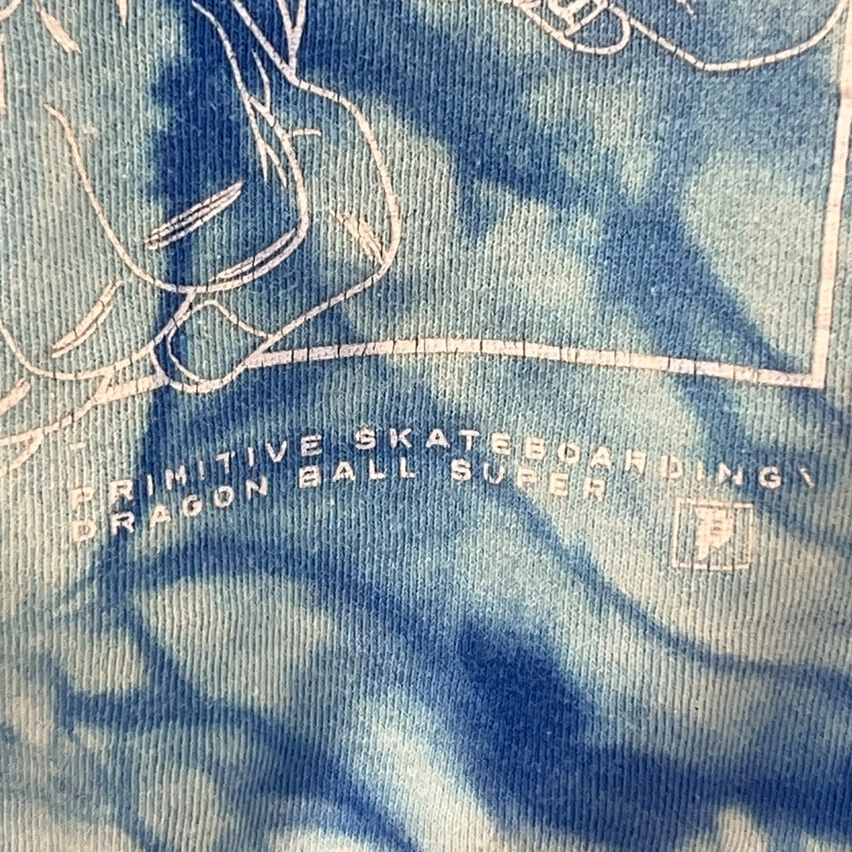Primitive x Dragon Ball Super Hoodie S Small Hooded Sweatshirt Blue Tie Dye