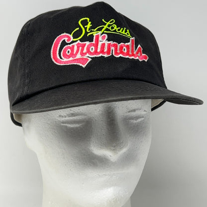 Vintage St Louis Cardinals Hat Baseball Cap MLB Black Snapback ANNCO Made In USA