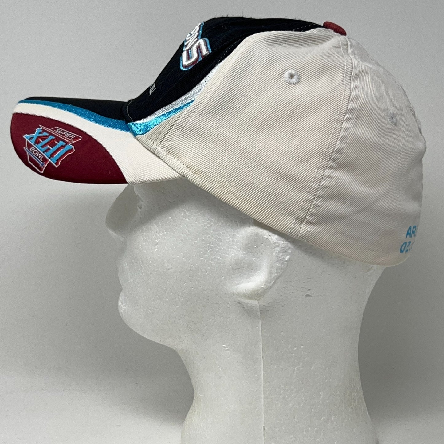 New York Giants Super Bowl XLII Hat Baseball Cap Reebok White Flex Fitted OSFA