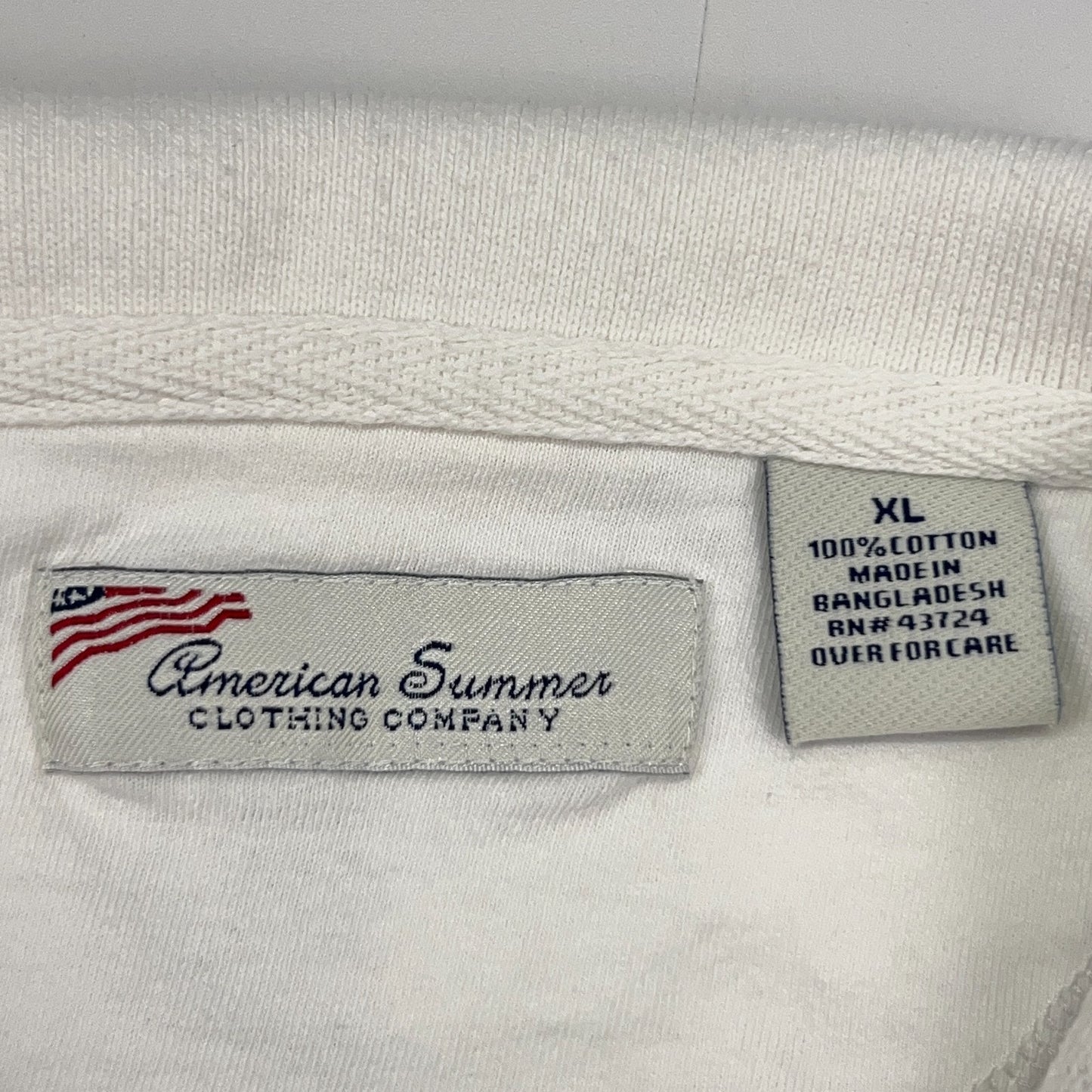 Star Spangled Banner Lyrics Polo Shirt American Patriotic USA White XL X-Large