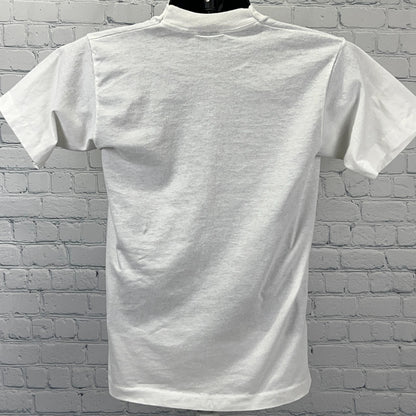 Vintage 90s Los Angeles County Raceway LACR T Shirt Drag Racing White S Small