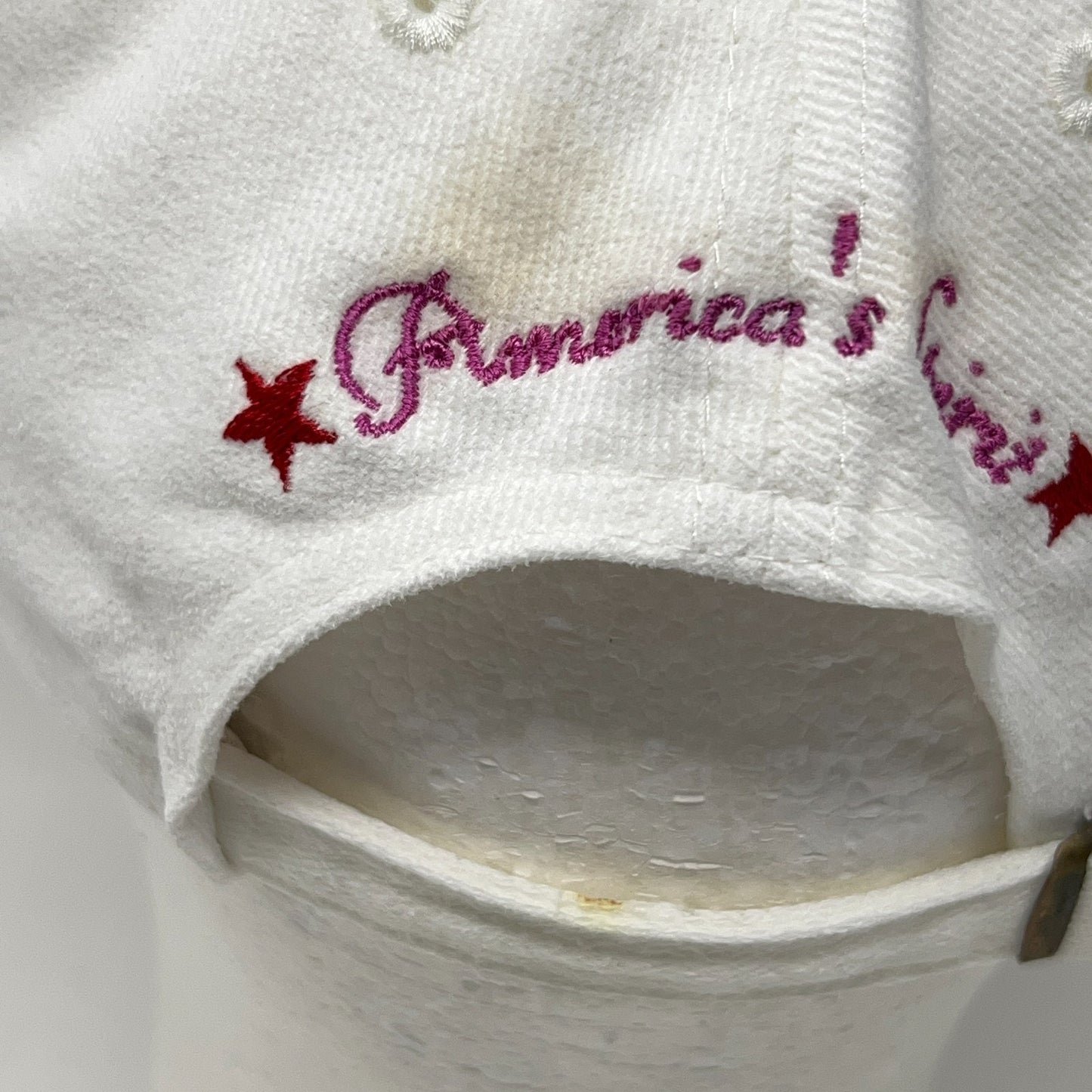 Vintage 90s Seagrams 7 Dad Hat Baseball Cap Americas Spirit Strapback White