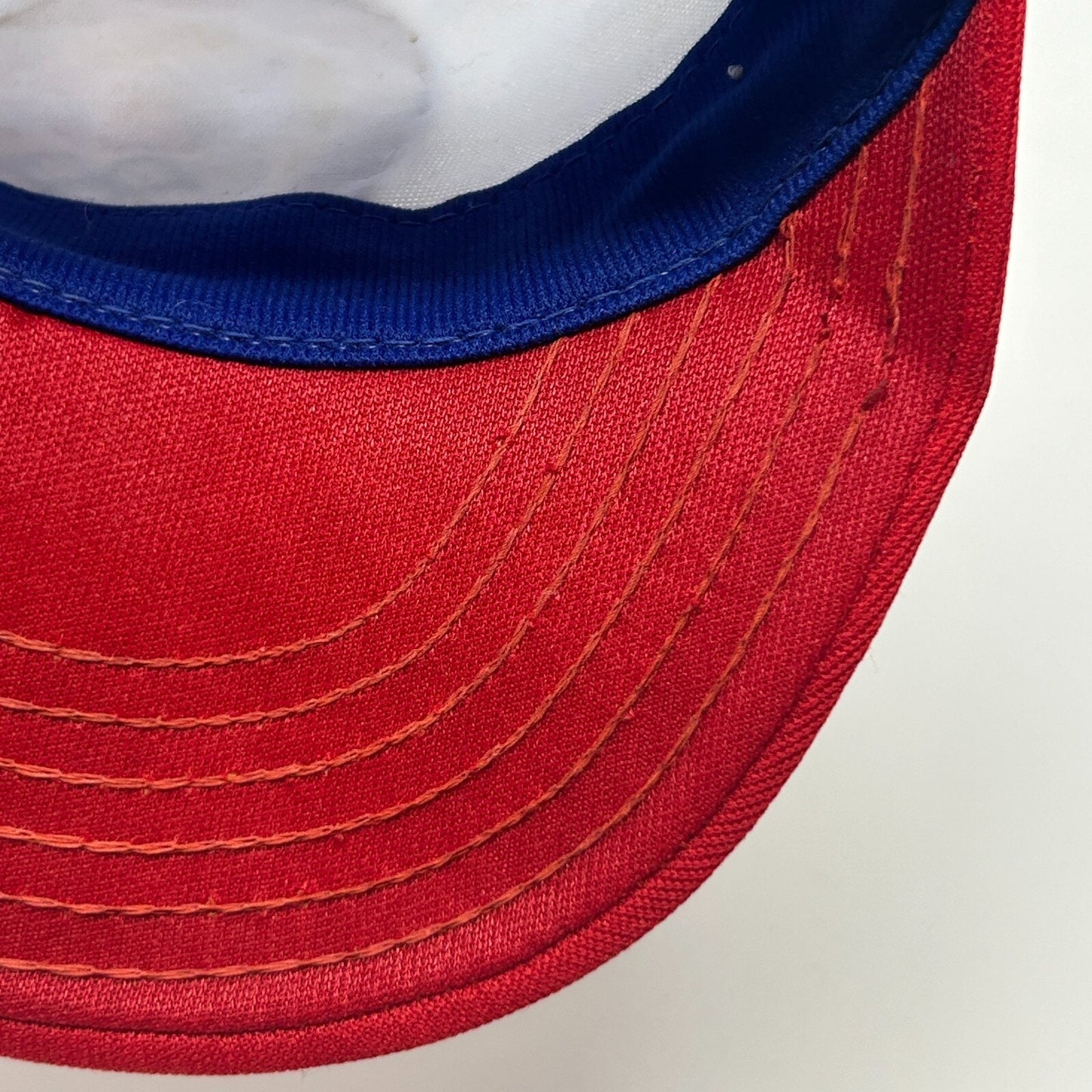 Vintage 80s Levi Strauss 1984 Olympics Trucker Hat Cap Blue Levis Mesh Snapback