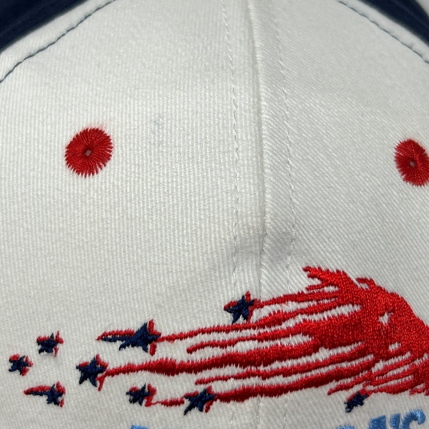 Vintage 90s Bay Meadows Racetrack Hat Baseball Cap Horse Racing Strapback Blue