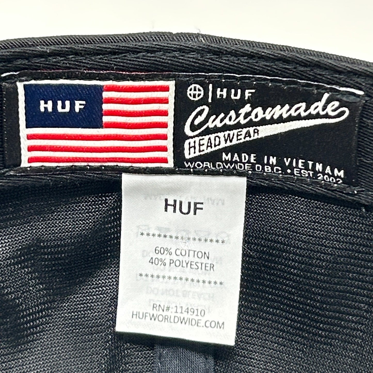 Chief Keef x HUF Worldwide Hat Baseball Cap Streetwear Skater Rap Snapback Black - Neon Vintage