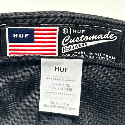 Chief Keef x HUF Worldwide Hat Baseball Cap Streetwear Skater Rap Snapback Black - Neon Vintage