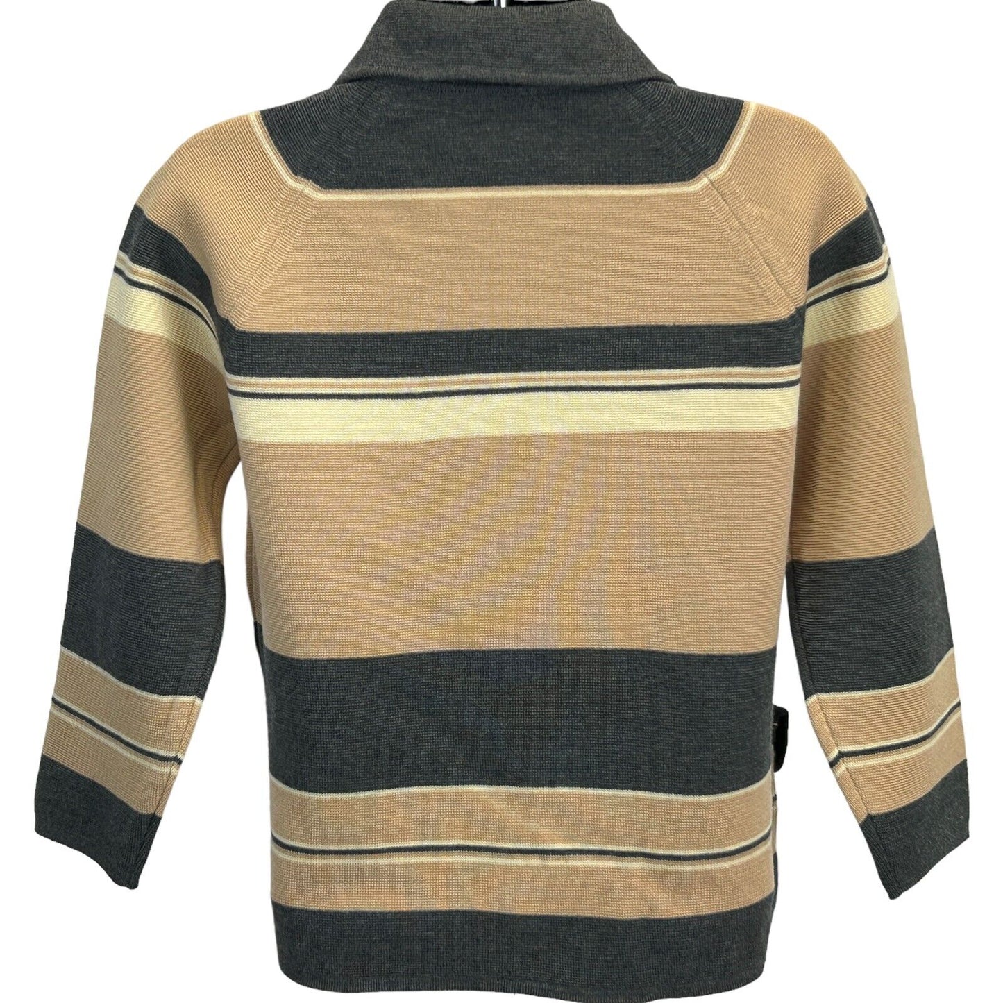 Gia Ninno para Joyce Vintage 60s mujer lana cuello suéter beige gris pequeño