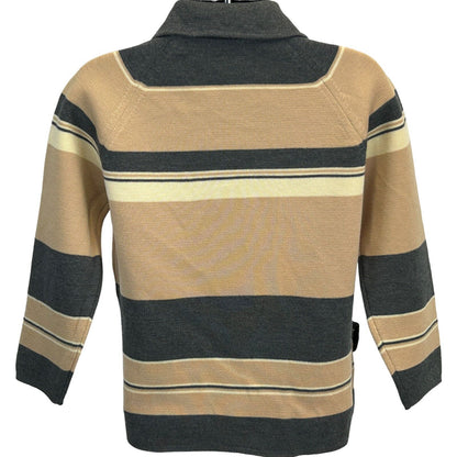 Gia Ninno para Joyce Vintage 60s mujer lana cuello suéter beige gris pequeño