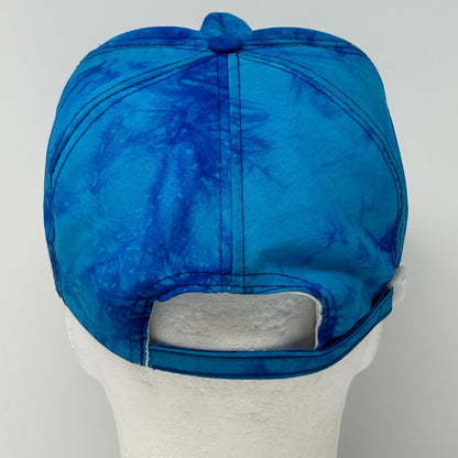 Vintage 90s Key West Florida Hat Baseball Cap Blue Tie Dye Travel Strapback Rope