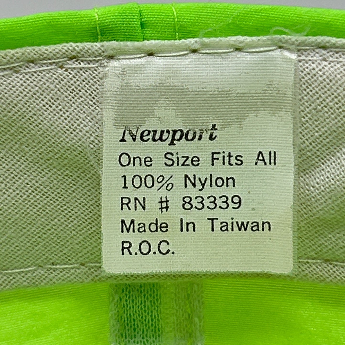 Vintage 90s Newport Cigarettes Hat Baseball Cap Nylon Snapback Neon Green