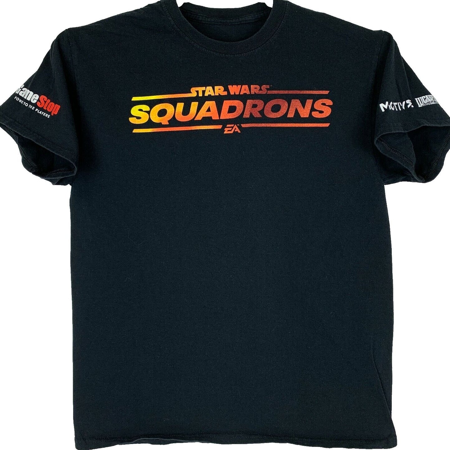 Camiseta GameStop Star Wars Squadrons para hombre, talla mediana, camiseta de jugador de videojuegos EA, color negro