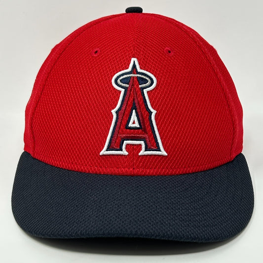 Los Angeles LA Angels Hat Baseball Cap Batting Practice New Era Red Fitted 7 3/8