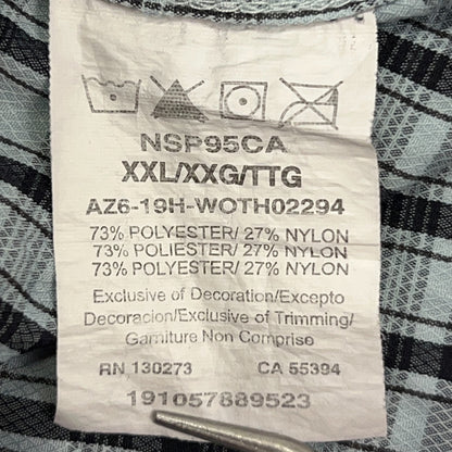 Wrangler x ATG Button Front Shirt All Terrain Gear Vented Blue Plaid XXL 2XL