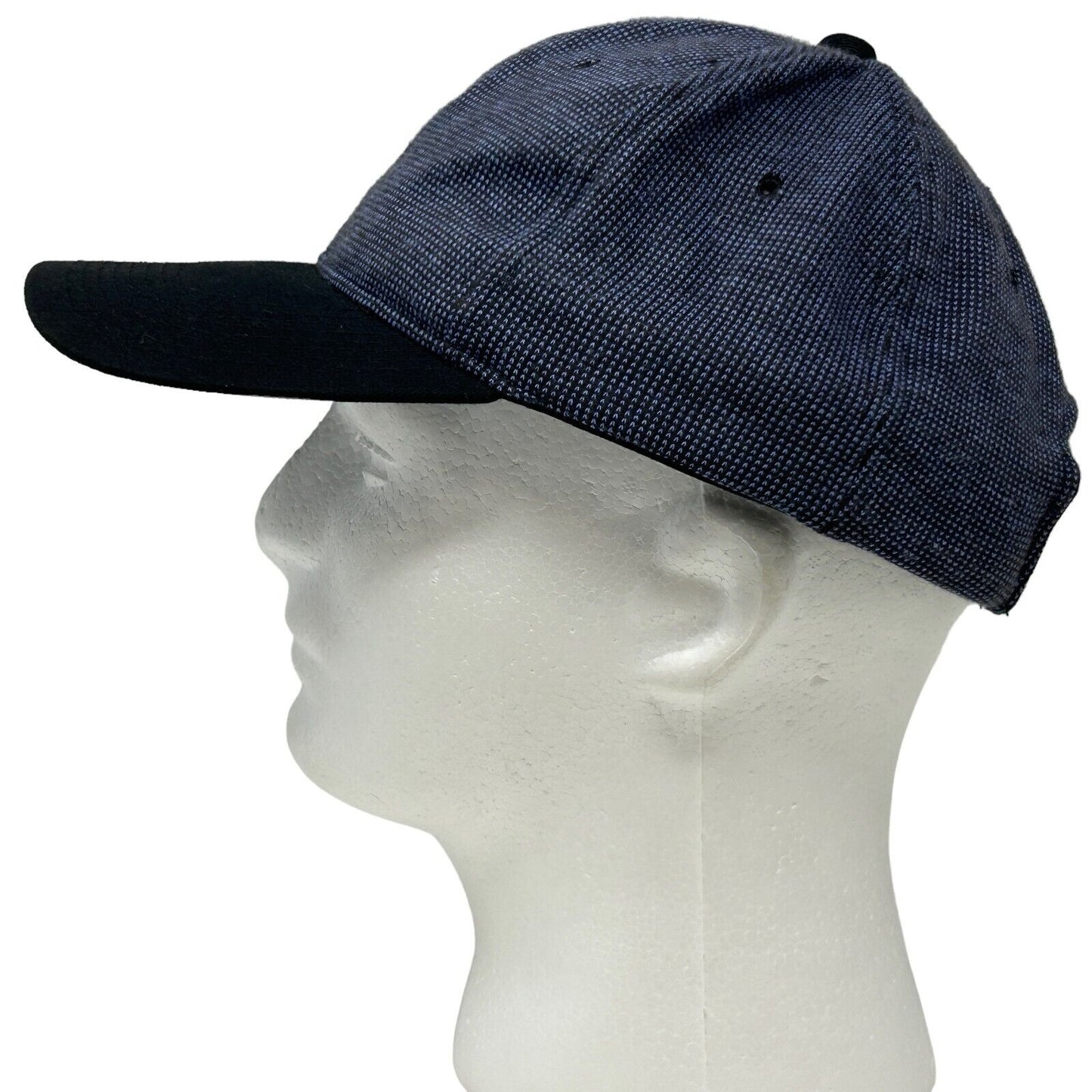 Blank Blue Black Baseball Hat Cap Solid Strapback 6 Panel