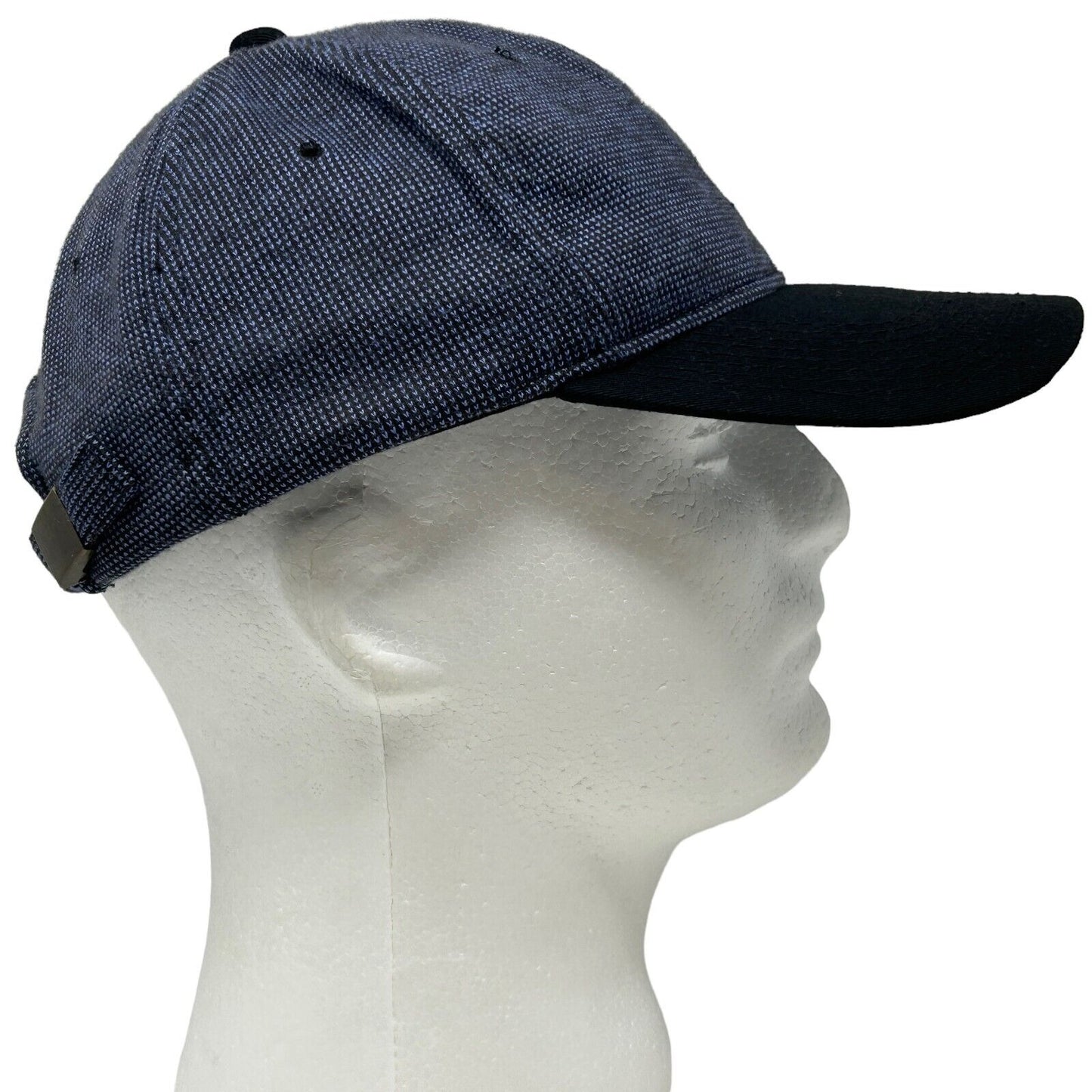 Blank Blue Black Baseball Hat Cap Solid Strapback 6 Panel