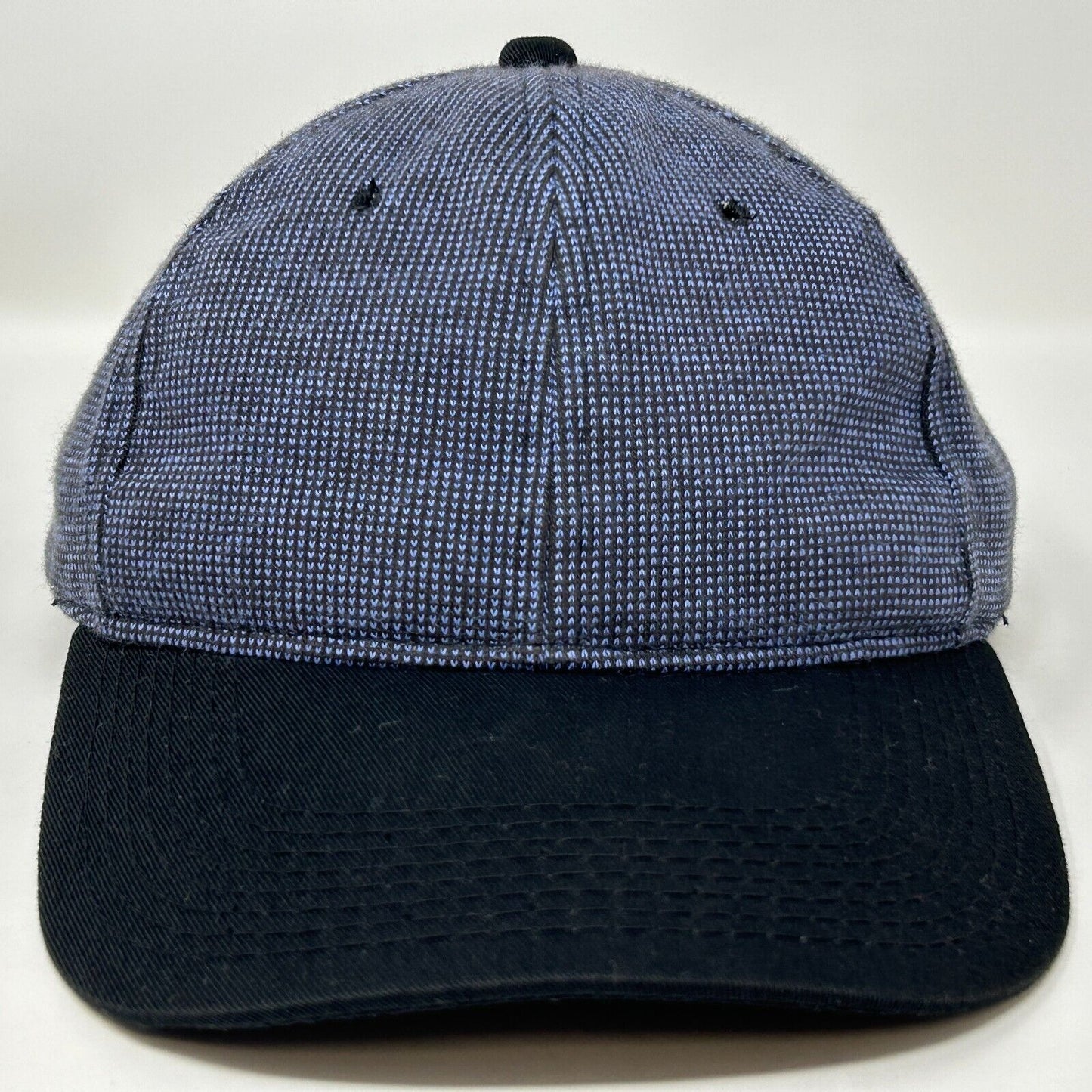 Blank Blue Black Baseball Hat Cap Solid Strapback 6 Panel