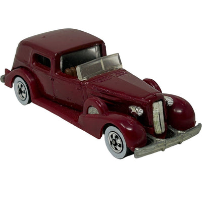 1935 Classic Caddy Hot Wheels Diecast Car Red Vintage 80s Cadillac Series 355