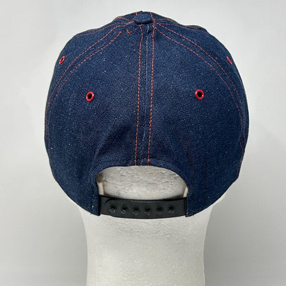 Vintage 70s Poulan Micro XXV Chainsaw Hat Baseball Cap Denim USA Snapback Blue