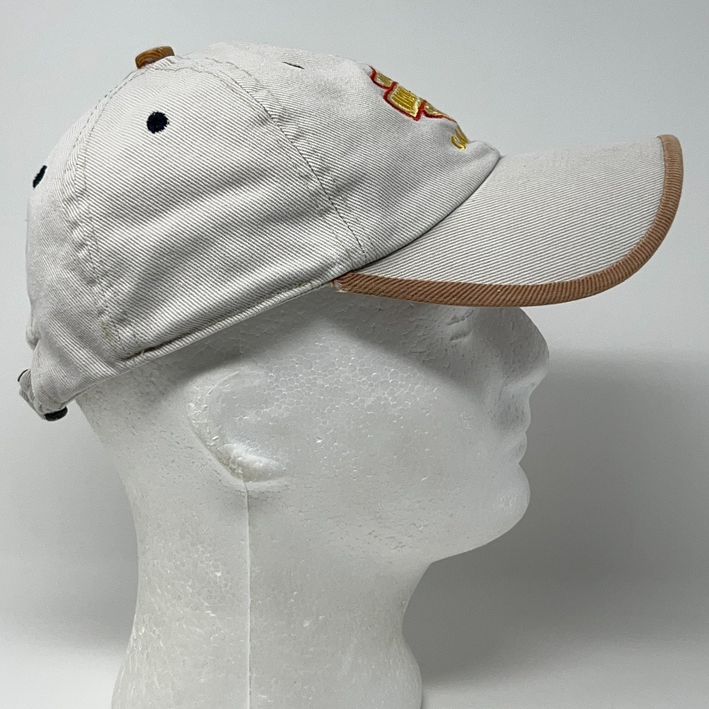 Vintage 90s Harley Davidson Cancun Dad Hat Baseball Cap Biker Strapback Beige