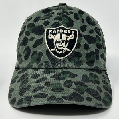 Las Vegas Raiders Hat Baseball Cap Cheetah Jaguar Leopard Print Strapback Green