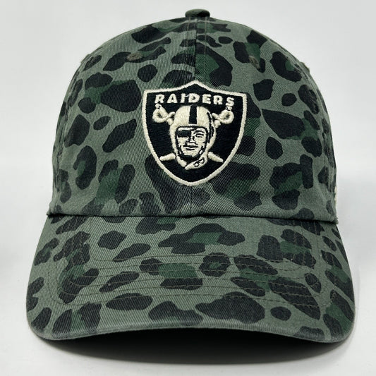 Las Vegas Raiders Hat Baseball Cap Cheetah Jaguar Leopard Print Strapback Green