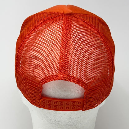Vintage 80s Cleaver Brooks Trucker Hat Baseball Cap Boiler Room Snapback Orange