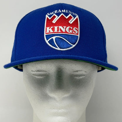 Sacramento Kings Hat Baseball Cap Mitchell & Ness NBA Wool 6 Panel Snapback Blue