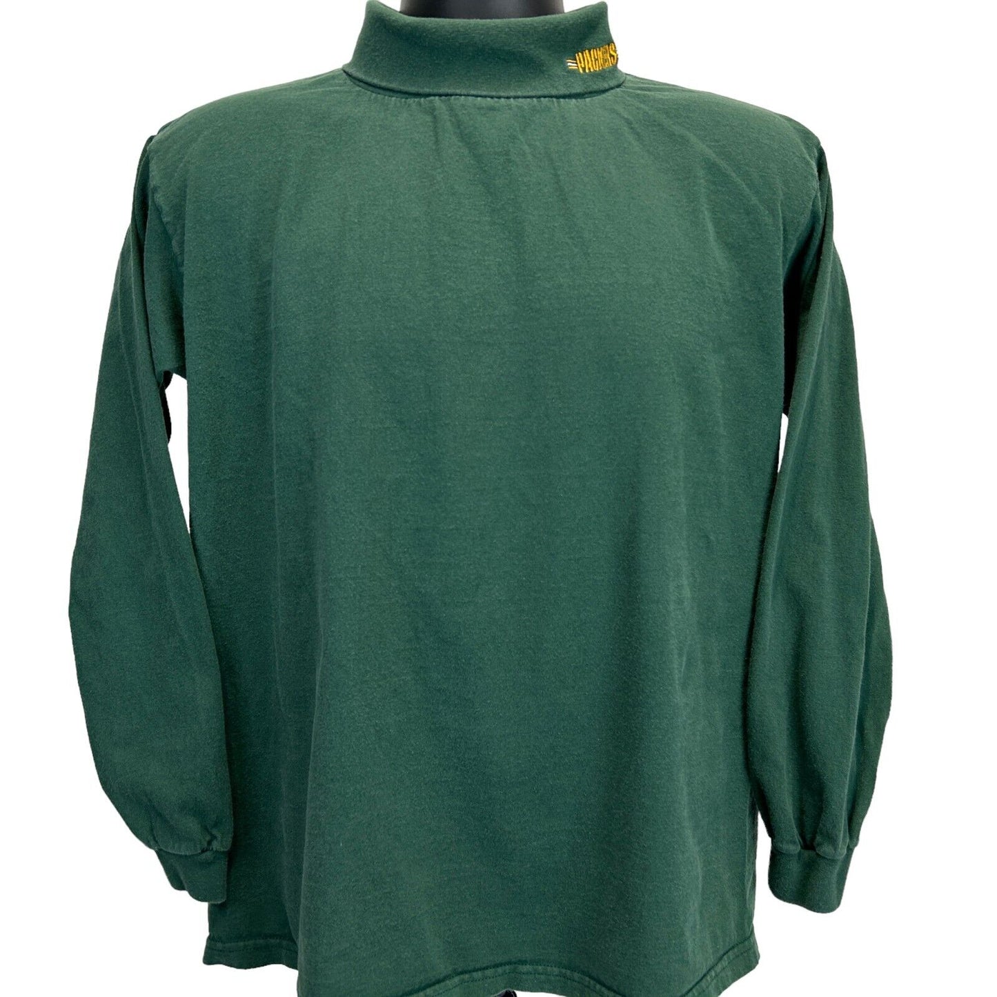 Green Bay Packers Turtleneck T Shirt NFL Football Long Sleeve Green Tee Medium