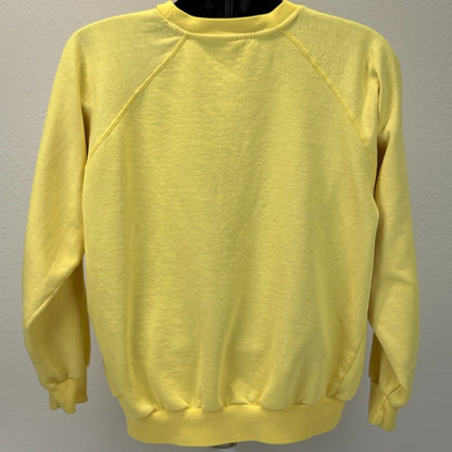 Vintage Adidas Trefoil Sweatshirt Mens Medium Big Logo Spellout 90s Crew Yellow