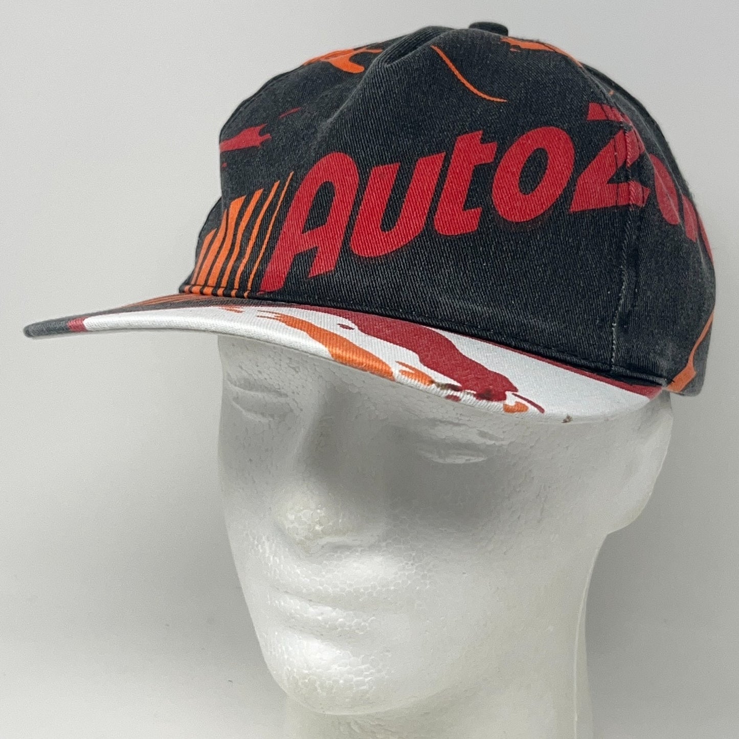 Vintage 90s AutoZone Hat Baseball Cap Auto Zone Mechanic Repair Snapback Black
