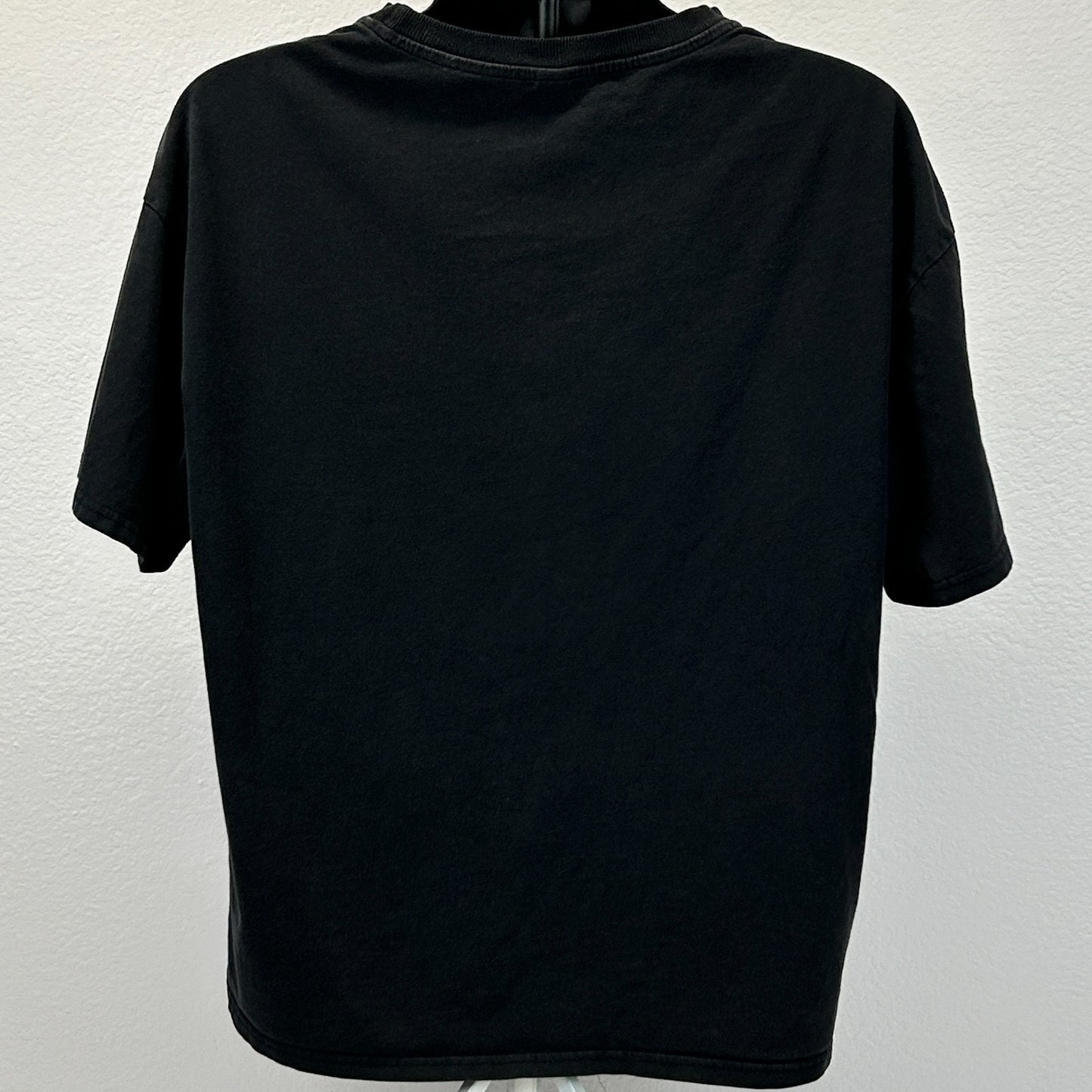 The Cure Cat T Shirt Rock Band Short Sleeve ROMWE Black Graphic Tee L Large