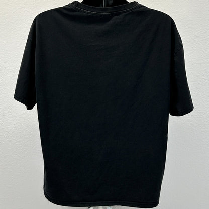 The Cure Cat T Shirt Rock Band Short Sleeve ROMWE Black Graphic Tee L Large