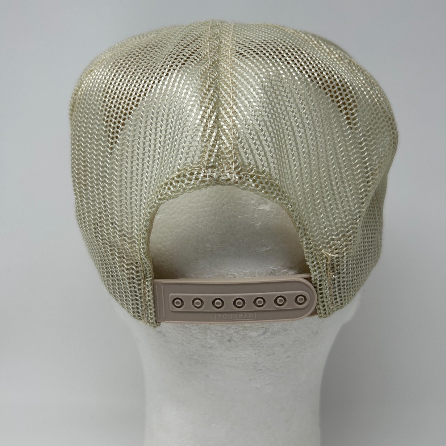 Vintage 90s Desert Storm Saudi Arabia Trucker Hat Baseball Cap Snapback Beige