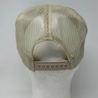 Vintage 90s Desert Storm Saudi Arabia Trucker Hat Baseball Cap Snapback Beige